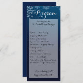 25 4x9 Trouwprogramma Winter Sneeuwvlokken Sneeuw  Programmakaart (Voorkant / Achterkant)