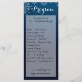 25 4x9 Trouwprogramma Winter Sneeuwvlokken Sneeuw  Programmakaart (Voorkant)