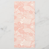 25 4x9 Wedding Program Country Coral Lace Print Programmakaart (Achterkant)