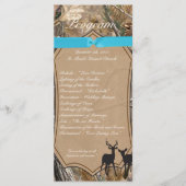 25 4x9 Wedding Program Hunters Camo Camoflauge Dee Programmakaart (Voorkant)