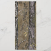 25 4x9 Wedding Program Hunting Deer Doe Buck Camo Programmakaart (Achterkant)