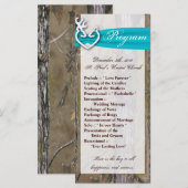 25 4x9 Wedding Program Hunting Deer Doe Buck Camo Programmakaart (Voorkant / Achterkant)