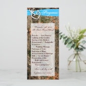 25 4x9 Wedding Program Hunting Deer Doe Buck Camo Programmakaart (Staand voorkant)