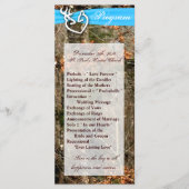 25 4x9 Wedding Program Hunting Deer Doe Buck Camo Programmakaart (Voorkant)