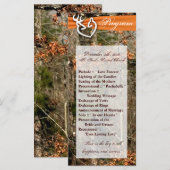 25 4x9 Wedding Program Hunting Deer Doe Buck Camo Programmakaart (Voorkant / Achterkant)