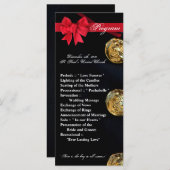 25 4x9 Wedding Program Marine Dress Blues Uniform Programmakaart (Voorkant / Achterkant)