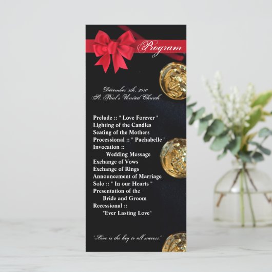 25 4x9 Wedding Program Marine Dress Blues Uniform Programmakaart (Staand voorkant)