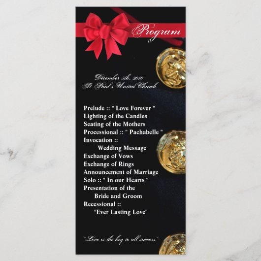 25 4x9 Wedding Program Marine Dress Blues Uniform Programmakaart (Voorkant)