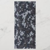 25 4x9 Wedding Program Navy DIGITAL PRINT Uniform Programmakaart (Achterkant)