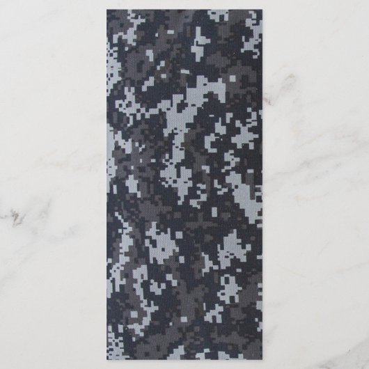 25 4x9 Wedding Program Navy DIGITAL PRINT Uniform Programmakaart (Achterkant)