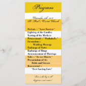25 4x9 Wedding Program Ombre Stripe Yellow Line Programmakaart (Voorkant)