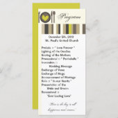 25 4x9 Wedding Program Wedding China Borden Programmakaart (Voorkant / Achterkant)