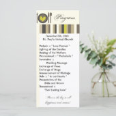 25 4x9 Wedding Program Wedding China Borden Programmakaart (Staand voorkant)