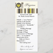 25 4x9 Wedding Program Wedding China Borden Programmakaart (Voorkant)