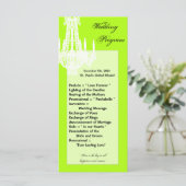 25 4x9 Wedding Programme Crystal Chandelier Glitz Programmakaart (Staand voorkant)