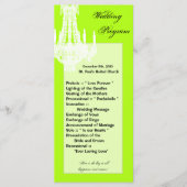 25 4x9 Wedding Programme Crystal Chandelier Glitz Programmakaart (Voorkant)