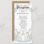 25 4x9 Wedding Programme Formele  vogelpest Programmakaart (Voorkant / Achterkant)