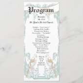 25 4x9 Wedding Programme Formele vogelpest Programmakaart (Voorkant)