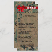 25 4x9 Wedding Programme Marine DIGITAL PRINT Unif Programmakaart (Voorkant / Achterkant)