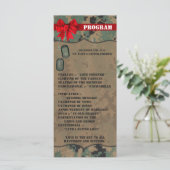 25 4x9 Wedding Programme Marine DIGITAL PRINT Unif Programmakaart (Staand voorkant)