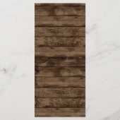 25 4x9 Wedding Programme Mason Jar Wood Land Programmakaart (Achterkant)