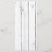 25 4x9 Wedding Programme Mason Jar Wood Land Programmakaart (Achterkant)