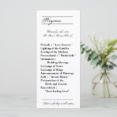 25 4x9 Wedding Programme Modern Typography Newspri Programmakaart (Staand voorkant)
