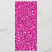 25 4x9 Wedding Programme Roze Glitter Chevron Zig Programmakaart (Achterkant)
