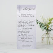 25 4x9 Wedding Programme Winter Wonderland Trees S Programmakaart (Staand voorkant)