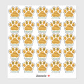 25 Aangepaste dagen van december Dog Paw Advent Sticker (Vel)