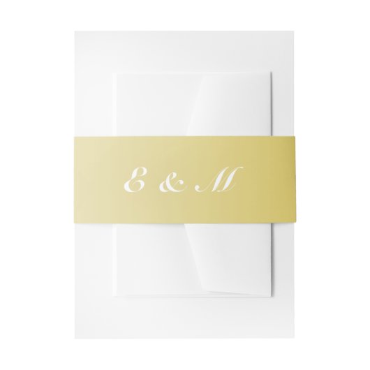 25 Aangepaste Gold Ombre Invitation Belly Bands Uitnodigingen Wikkel (Voorkant Voorbeeld)