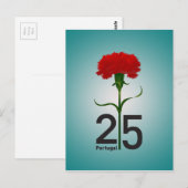 25 april, de anjerrevolutie, Portugal Briefkaart (Voorkant / Achterkant)