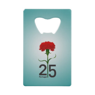 25 april, de anjerrevolutie, Portugal Creditkaart Flessenopener