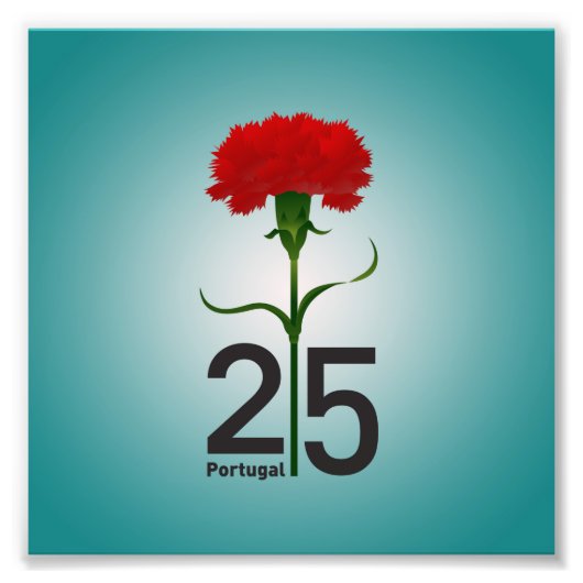 25 april, de anjerrevolutie, Portugal Foto Afdruk (Voorkant)