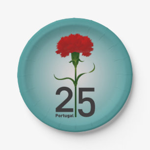 25 april, de anjerrevolutie, Portugal Papieren Bordje
