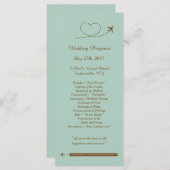 25 Blauw Vliegtuig Hart Trouwprogramma's Programmakaart (Voorkant / Achterkant)