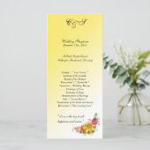 25 Bloemen Boeket Trouwprogramma's Programmakaart (Staand voorkant)