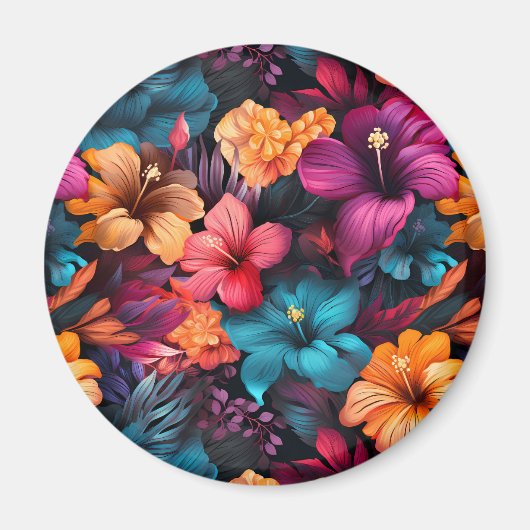 #25 Bloemen patroon Magneet (Voorkant)