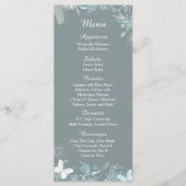 25 Blue Butterfly Wildflower Spring Menu Kaarten (Voorkant)