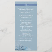 25 Blue Snowflake Winter Wedding Programs Programmakaart (Voorkant)