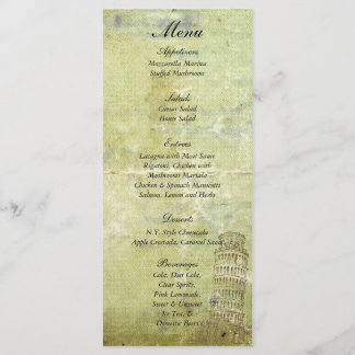 25 Bruiloft in Pisa Menu Labels