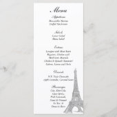 25 Bruiloften in Parijs Menu Labels (Voorkant)