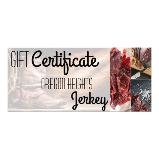 25 Business Gift Certificate Cowboy Bar Reclamekaart (Voorkant)