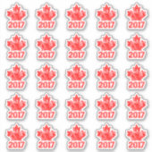 25 Canadees esdoornblad Jubileum 150 jaar Sticker (Voorkant)
