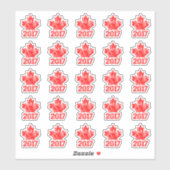 25 Canadees esdoornblad Jubileum 150 jaar Sticker (Vel)