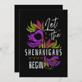 25.Carnival Mardi Gras for a Mardi gras Fan Save The Date (Voorkant / Achterkant)