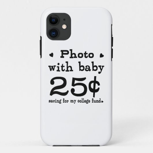 25 cent foto met Baby Case-Mate iPhone Case (Achterkant)