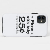 25 cent foto met Baby Case-Mate iPhone Case (Achterkant (horizontaal))