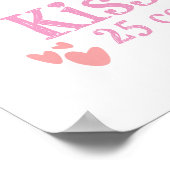 25 cent Kisses Valentijnsdag Home Decor Sign. Poster (Hoek)