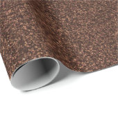 25 Chocolate Mocha Brown Glitter Print Cadeaupapier (Rol Hoek)